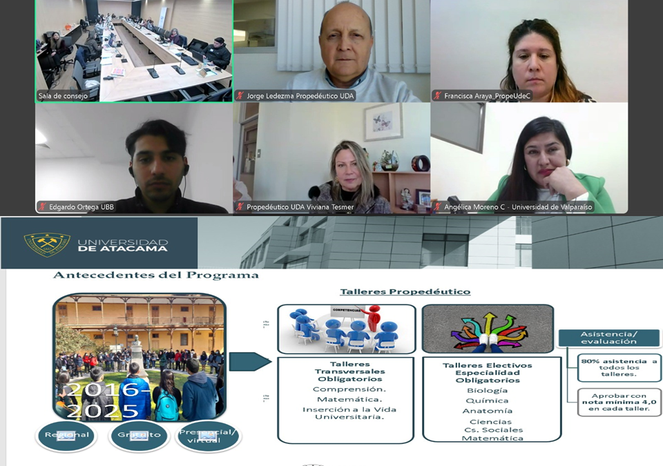 CTA-PACE UDA participa de Mesa de Trabajo de la Red Nacional de Programas Propedéuticos